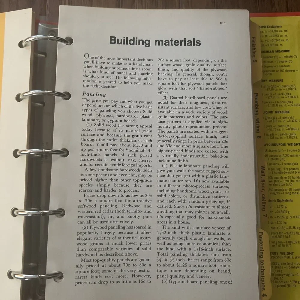 Vintage 1970 Better Homes and Gardens Handyman's Book 3-Ring‎ Binder Hardcover
